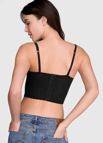 Чорний демісезонний комплект (топ, трусики) Victoria's Secret