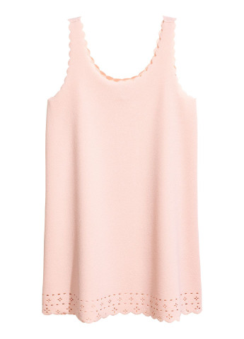 Светло-розовое кэжуал платье платье-майка H&M однотонное