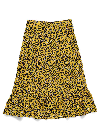 Желтая кэжуал леопардовая юбка Soyaconcept