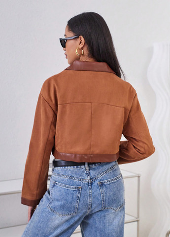 Коричнева демісезонна куртка SHEIN