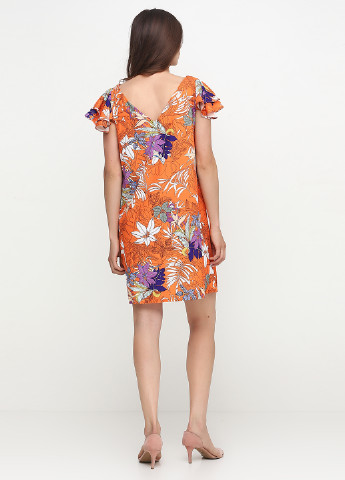 Оранжевое кэжуал платье Miss Poem с цветочным принтом