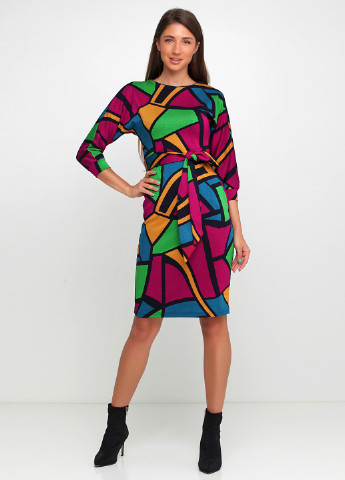 Комбинированное кэжуал платье Anastasimo с абстрактным узором