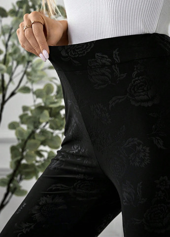 Черные демисезонные леггинсы SHEIN