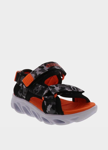 Серые спортивные, кэжуал сандалии Skechers на липучке