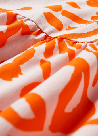 Оранжевое кэжуал платье оверсайз C&A с рисунком