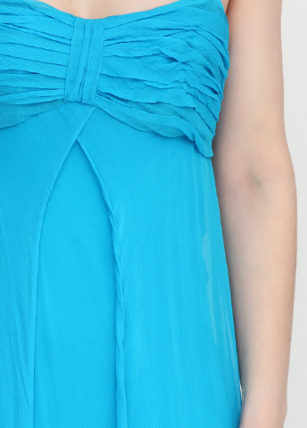 Бирюзовое вечернее платье Ralph Lauren однотонное