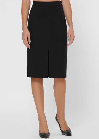 Черная офисная однотонная юбка Fashion Up карандаш