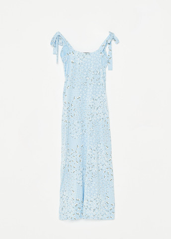 Светло-голубое кэжуал платье Missguided с цветочным принтом