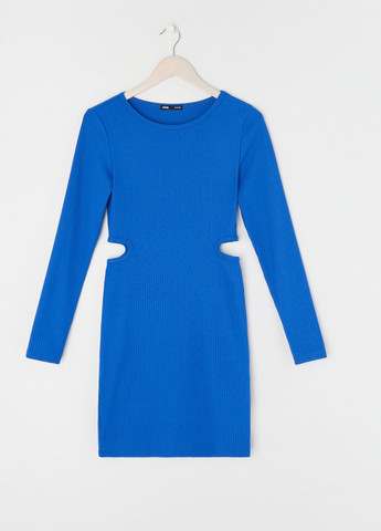 Синее повседневный платье Sinsay однотонное