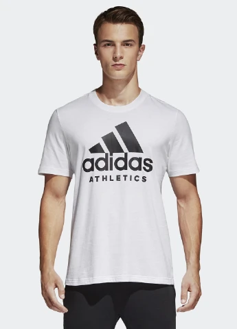 Світло-сіра футболка з коротким рукавом adidas