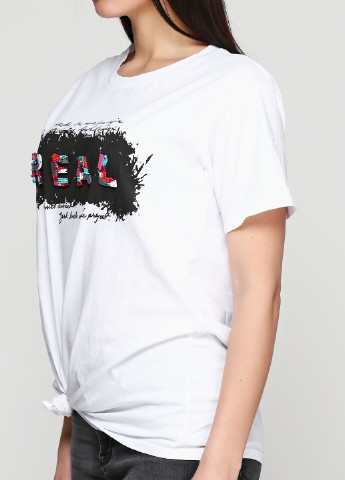 Белая летняя футболка Wu Side