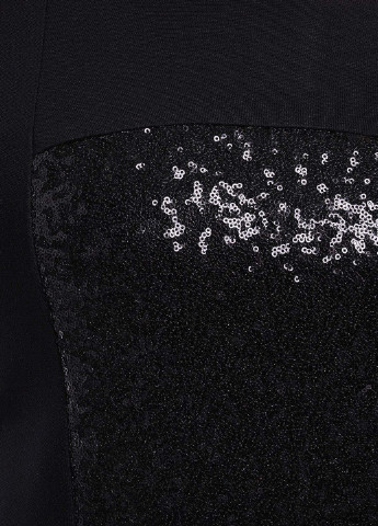 Черное кэжуал платье с пайетками asti черное Tatiana однотонное