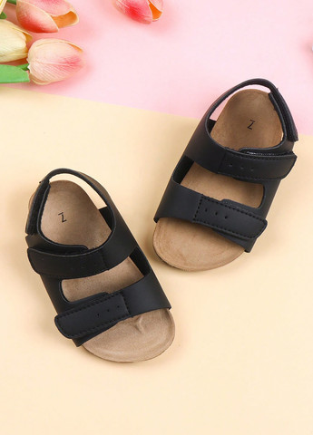 Черные кэжуал сандалии SHEIN на липучке