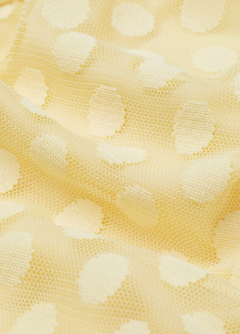 Светло-желтая кэжуал в горошек юбка H&M