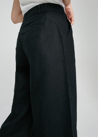 Черные кэжуал демисезонные прямые, кюлоты брюки Only