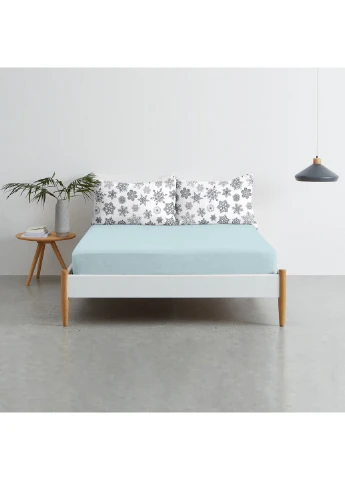 Набор SNOWFLAKES GREY LIGHTBLUE /наволочки 50х70 и простынь 220х240/ Cosas (251229573)