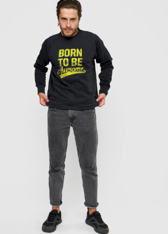 Черный свитшот мужской YAPPI рисунок (250563963)