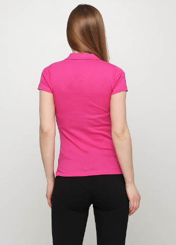 Розовая женская футболка-поло Terranova с надписью