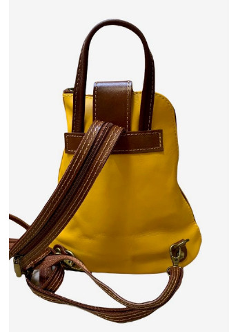 Рюкзак Italian Bags однотонная жёлтая кэжуал