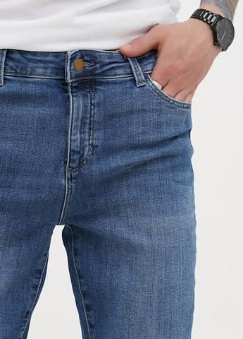 Синие демисезонные слим джинсы C&A