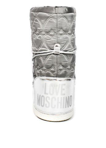 Серебристые луноходы Love Moschino с рисунком