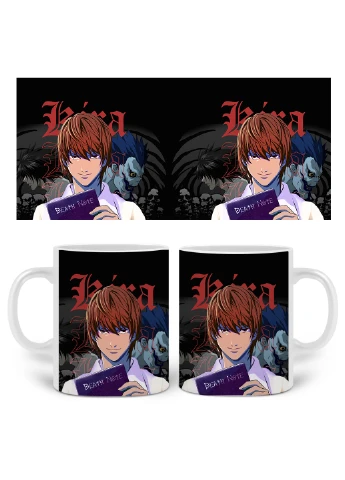 Кружка Кіра Зошит смерті (Kira Death Note) 330 мл горнятко керамічне (20259-2823) MobiPrint (221743196)