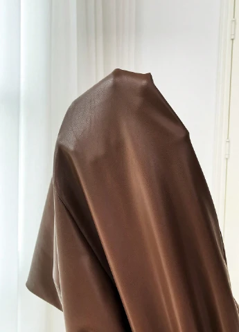 Коричневая кэжуал однотонная юбка SHEIN