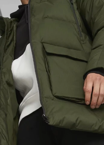 Сіро-зелена зимня куртка Puma Protective Hooded Down Coat