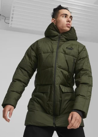 Сіро-зелена зимня куртка Puma Protective Hooded Down Coat