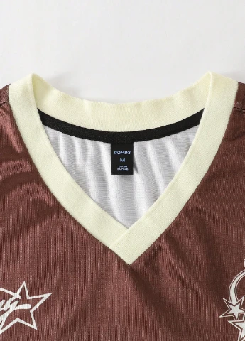 Коричневая футболка SHEIN
