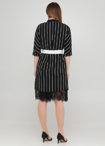 Чорний демісезонний комплект (сукня, сарафан) White