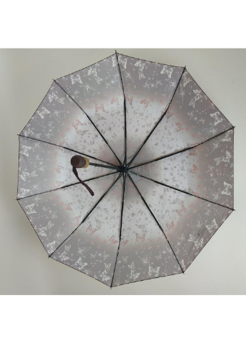 Коричнева парасолька напівавтоматична жіноча 102 см S&L (195705257)