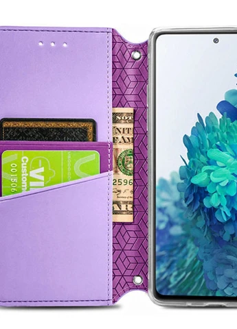 Шкіряний чохол книжка Mandala (PU) для Xiaomi Mi 10T Lite / Redmi Note 9 Pro 5G Фіолетовий (is_00000041397_6) Getman (237831204)