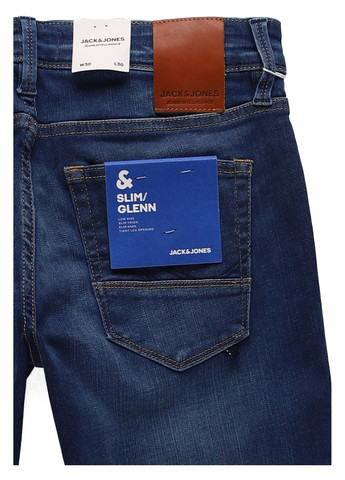 Темно-синие демисезонные зауженные джинсы Jack & Jones
