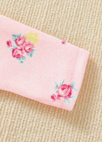 Світло-рожеве Кежуал напівпальто двобортне SHEIN троянди