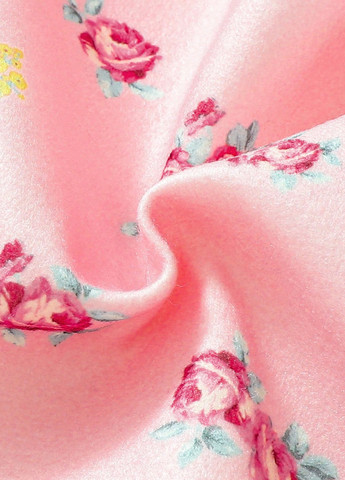 Світло-рожеве Кежуал напівпальто двобортне SHEIN троянди