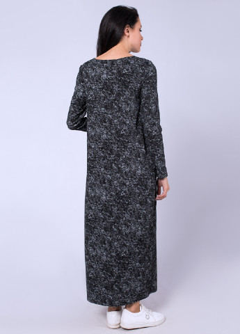 Черное кэжуал платье Garne меланжевое