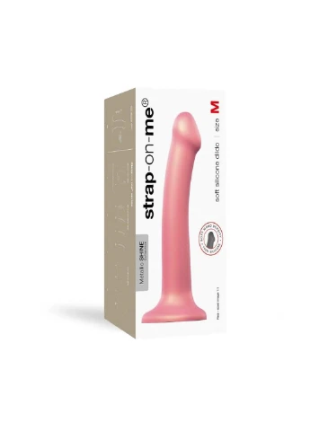Насадка для страпона Mono Density Dildo Rose M, диам. 3,3см, однослойный силикон, гибкий Strap-On-Me (254152051)