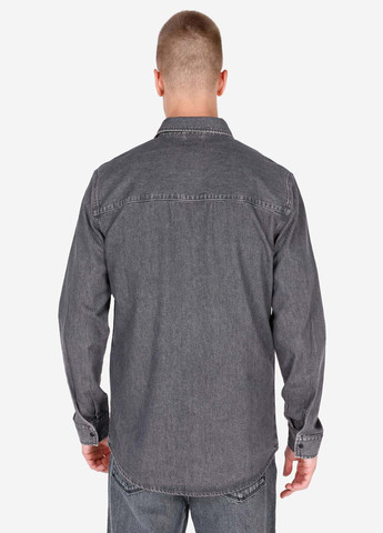 Серая джинсовая, кэжуал рубашка однотонная Colin's