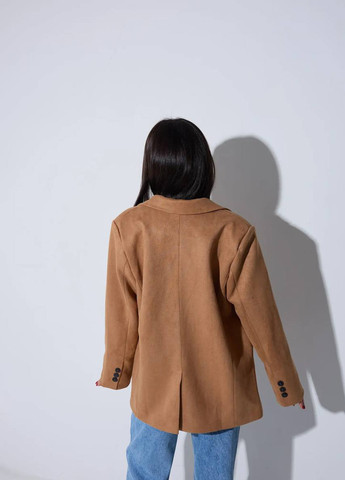 Коричневый женский жакет QU style однотонный - всесезон