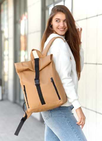 Женский рюкзак RollTop One бежевый Sambag (255371630)