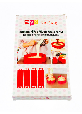 Форма силиконовая для выпечки разъемная, 4шт, 5.5х19см розовая (MYS-41144) MysSilicone (216708635)
