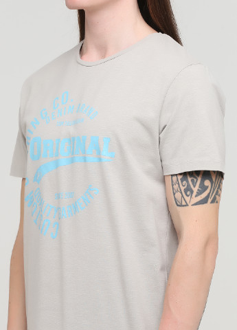 Светло-серая футболка Tom Tailor