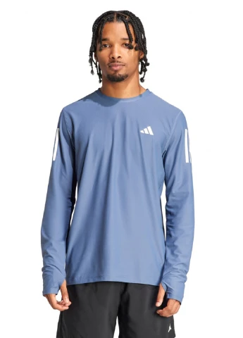 Лонгслів adidas OTR B LS логотип блакитний спортивні, кежуали поліестер