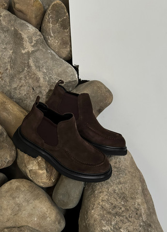 Коричневые осенние ботинки челси Le'BERDES