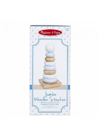 Розвиваюча іграшка Величезна натуральна дерев'яна пірамідка (MD30540) Melissa&Doug (254064936)