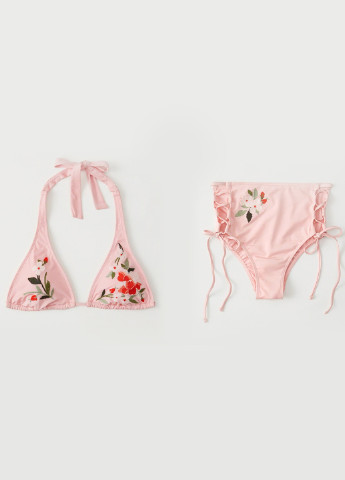Розовый летний купальник (лиф, трусики) бикини Abercrombie & Fitch