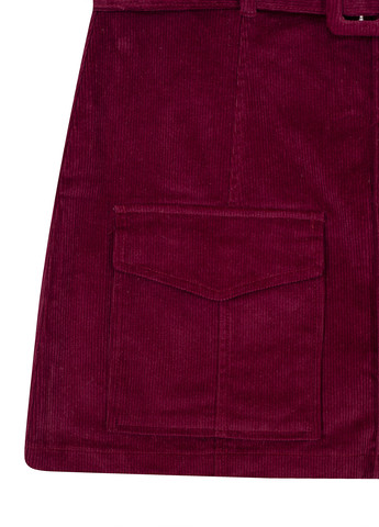Бордовая кэжуал однотонная юбка Glamorous