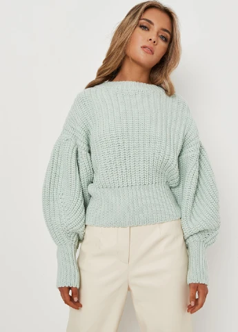 Мятный зимний свитер джемпер Missguided