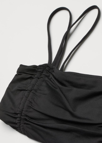 Чёрный плотный лиф бикини бандо H&M